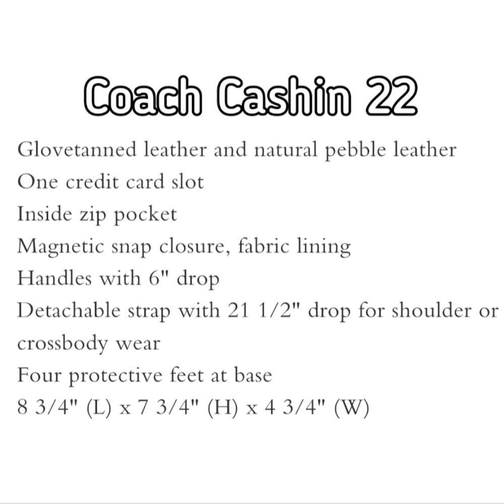 Coach Retail Limited Edtion Cashin 22 With Floral Print - FACTORY WRAPPED - Picture 9 of 11